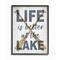 Stupell Industries Life is Better at the Lake Wall Art in Black Frame